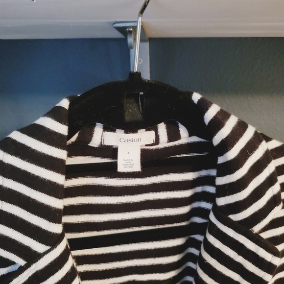 GUC Caslon black and white strip blazer - Picture 3 of 4